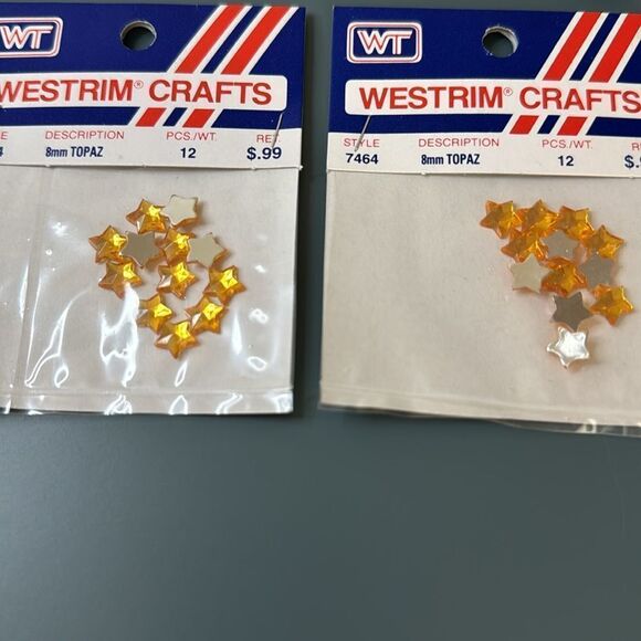 WESTRIM CRAFTS Vintage 90s Flat Back Topaz Gems *NEW* - Picture 4 of 4